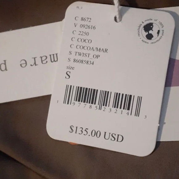 Mare Perpetua Twist One-Piece Swimsuit Colour: Coco Size: Small - Picture 5 of 7